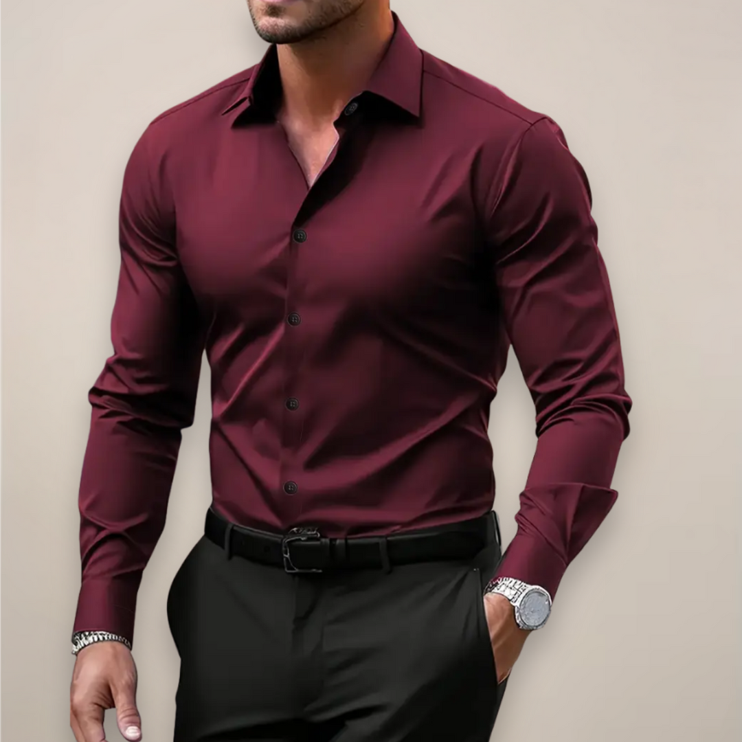 Slim Fit Long Sleeve Shirt for Men