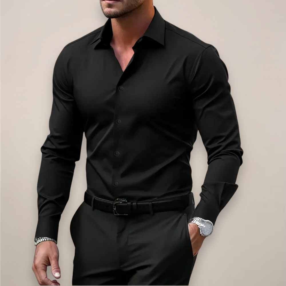 Slim Fit Long Sleeve Shirt for Men