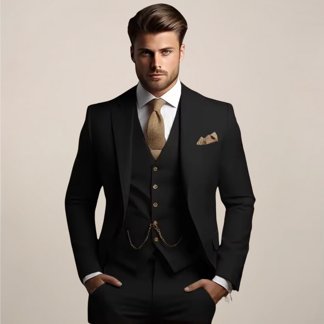 Slim Fit Three Piece Suit for Men
