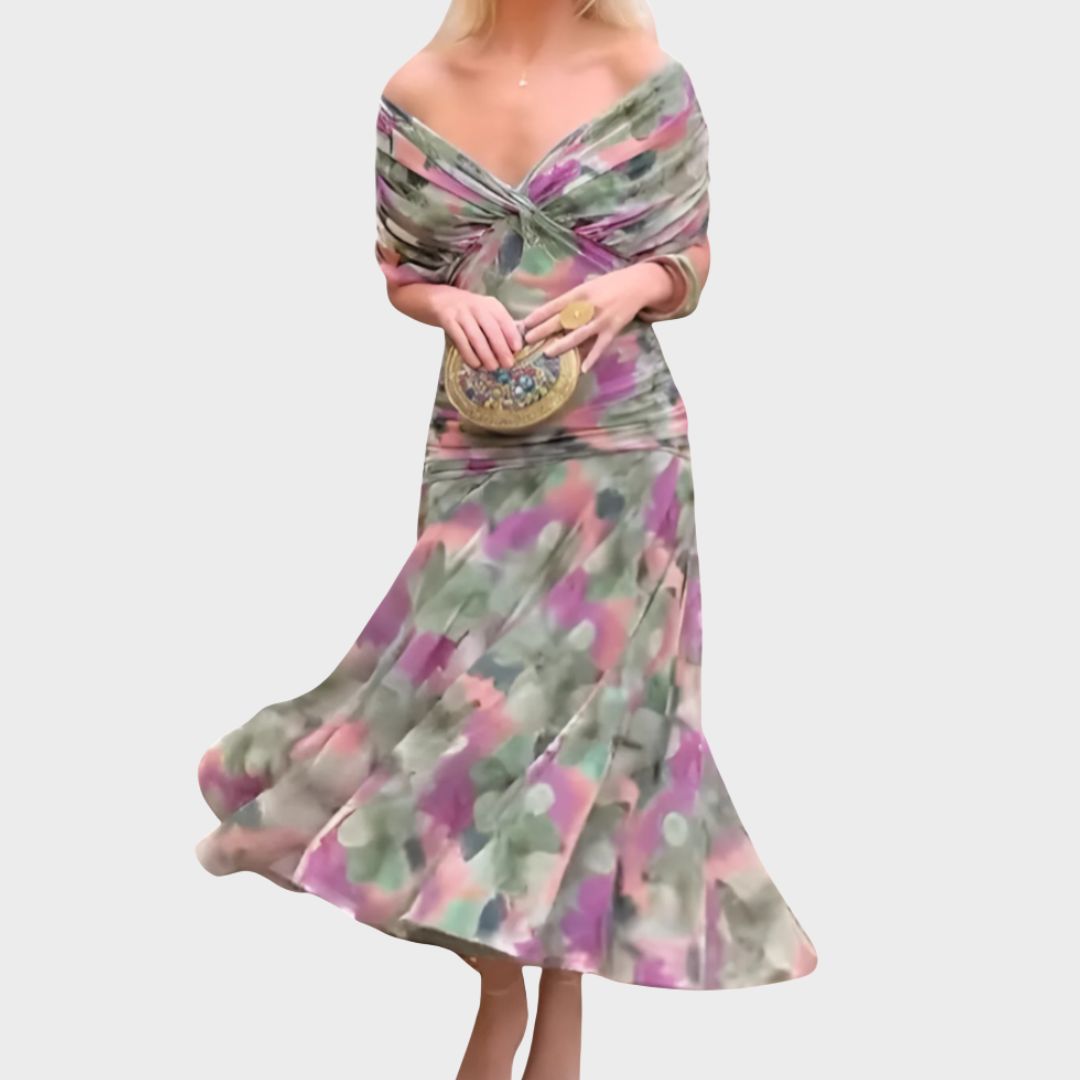 Off-Shoulder Midi Dress for Women