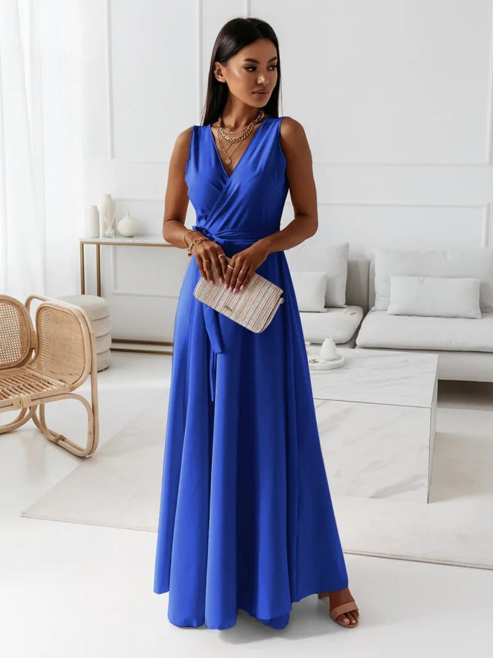 Sleeveless Wrap Maxi Dress for Women