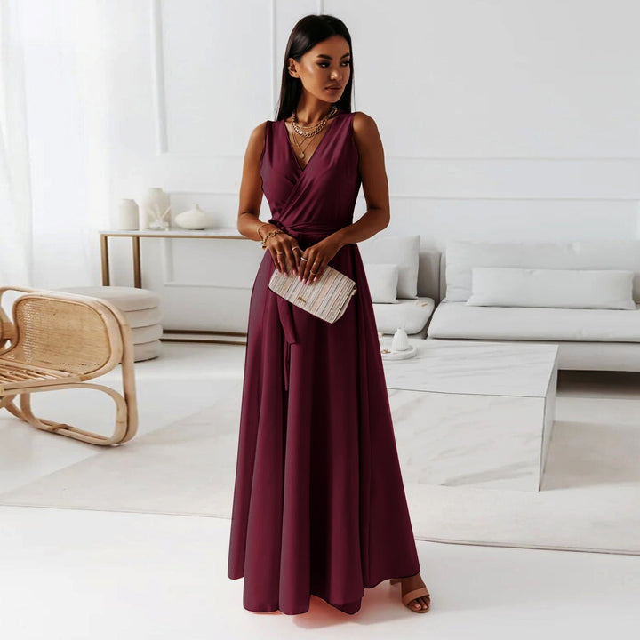 Sleeveless Wrap Maxi Dress for Women