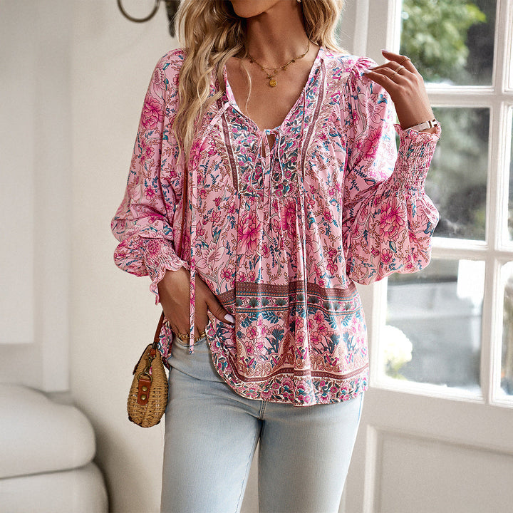 Floral Loose Blouse for Women