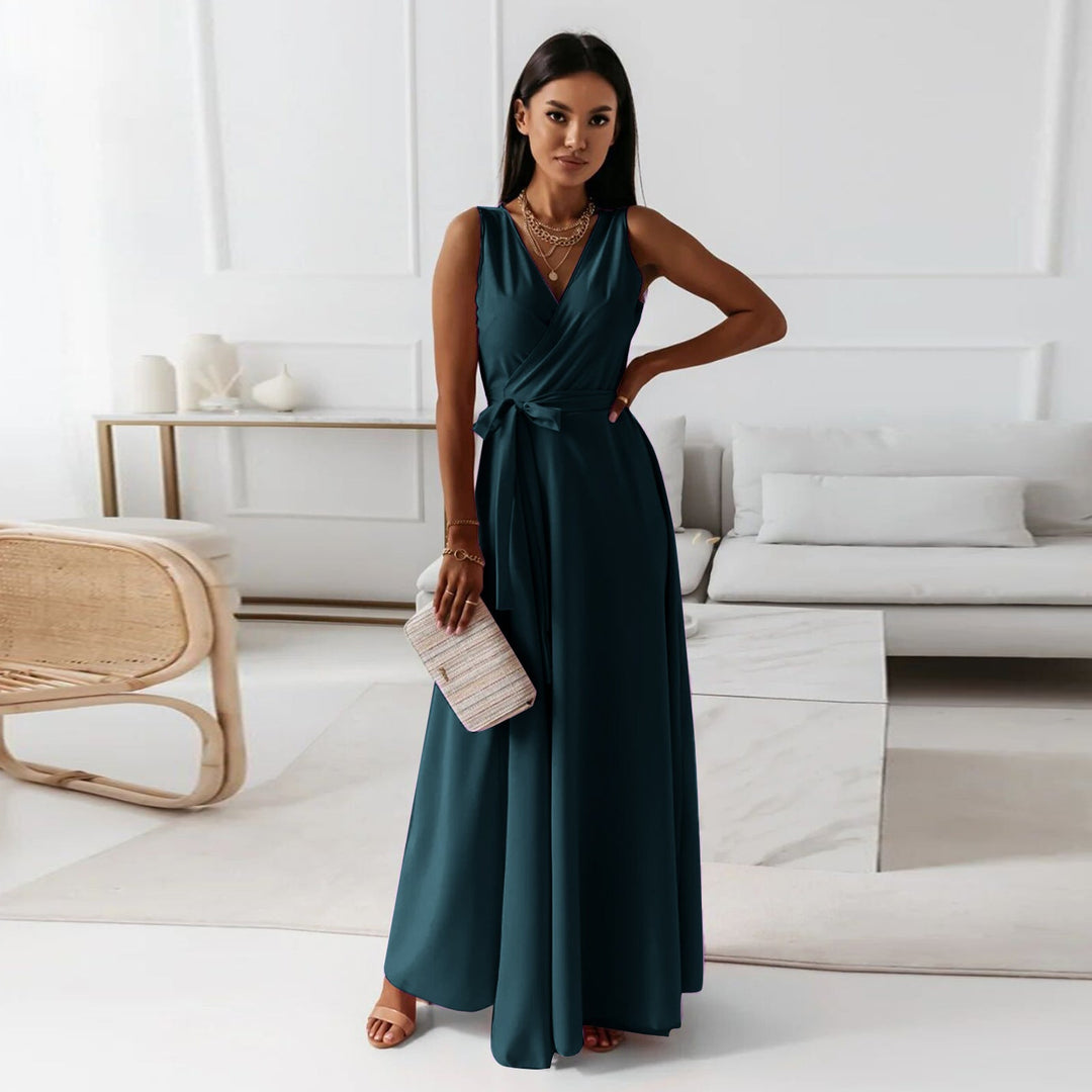 Sleeveless Wrap Maxi Dress for Women