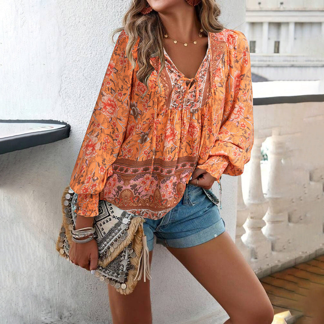 Floral Loose Blouse for Women