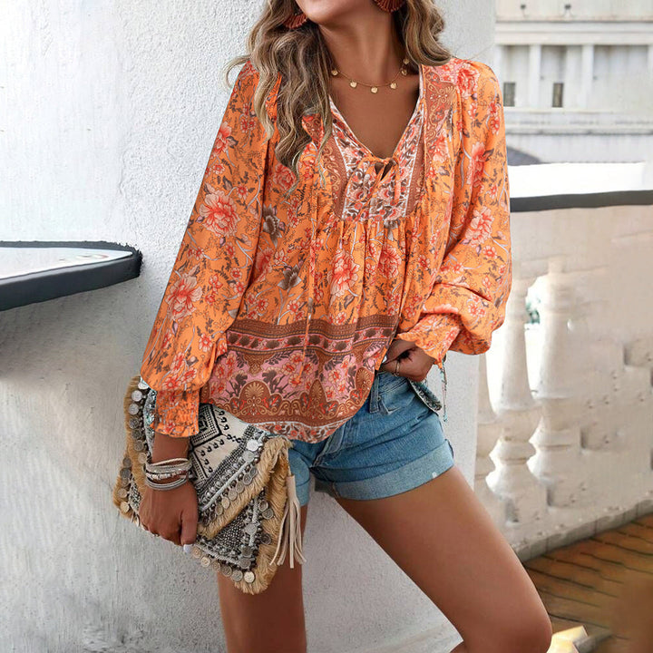 Floral Loose Blouse for Women