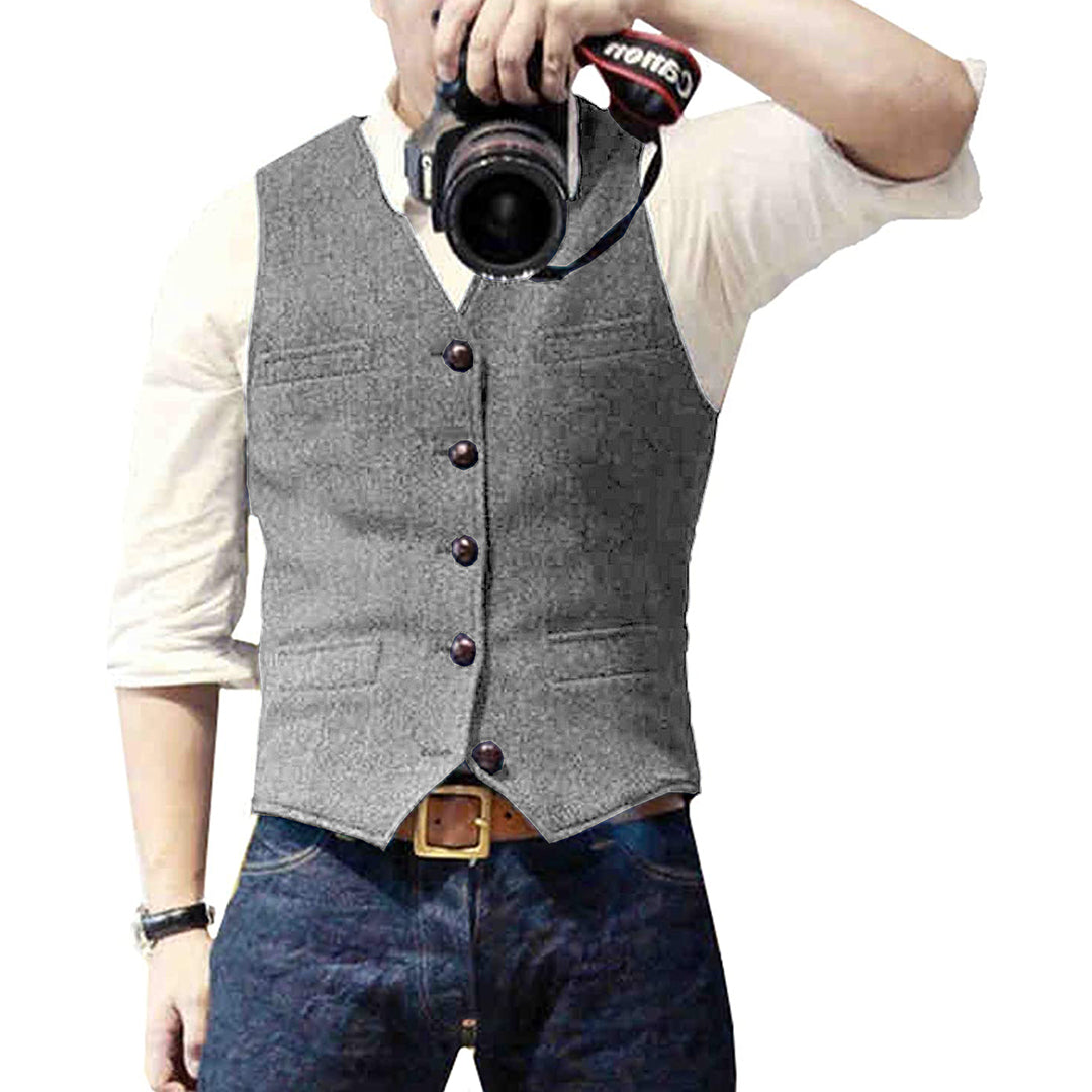 Slim Fit Summer Vest for Men