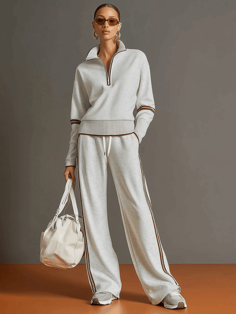 Half Zip Jogger Co-Ord Set for Women