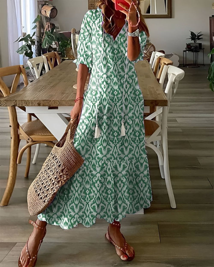 Floral Print Flowy Maxi Dress for Women