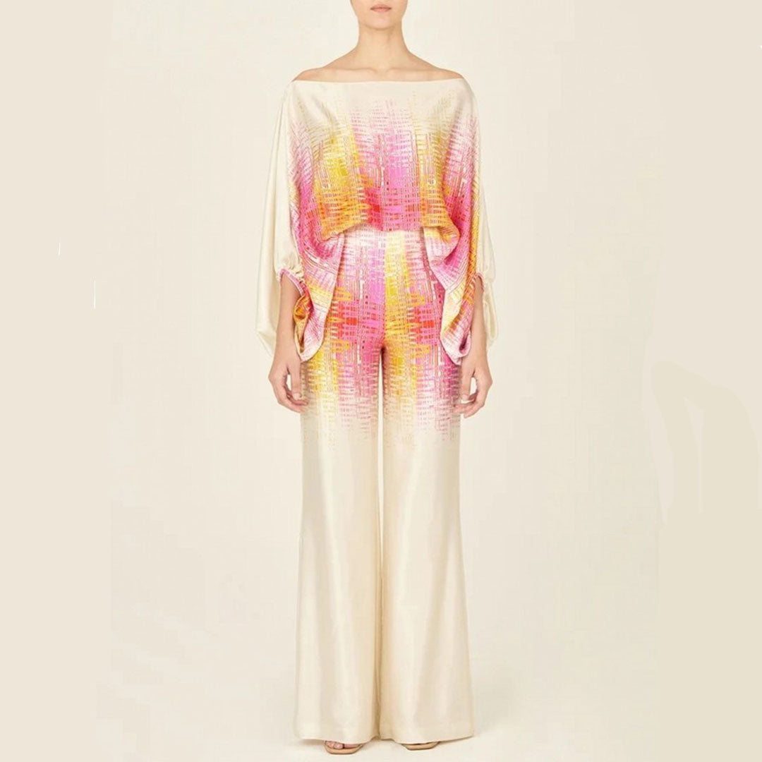 One-Shoulder Top and Wide-Leg Set for Women
