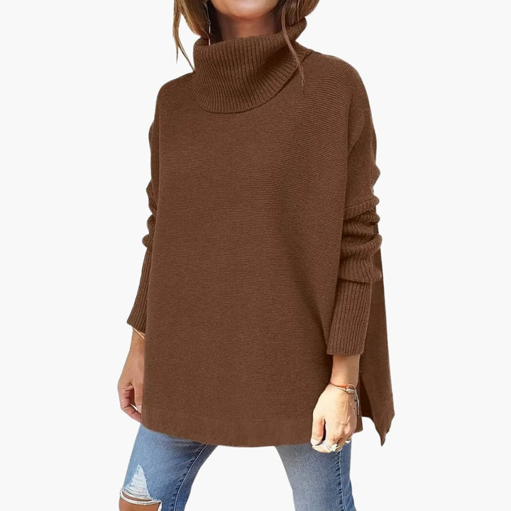 Oversized Turtleneck Knit Sweater for Women