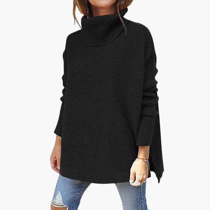 Oversized Turtleneck Knit Sweater for Women