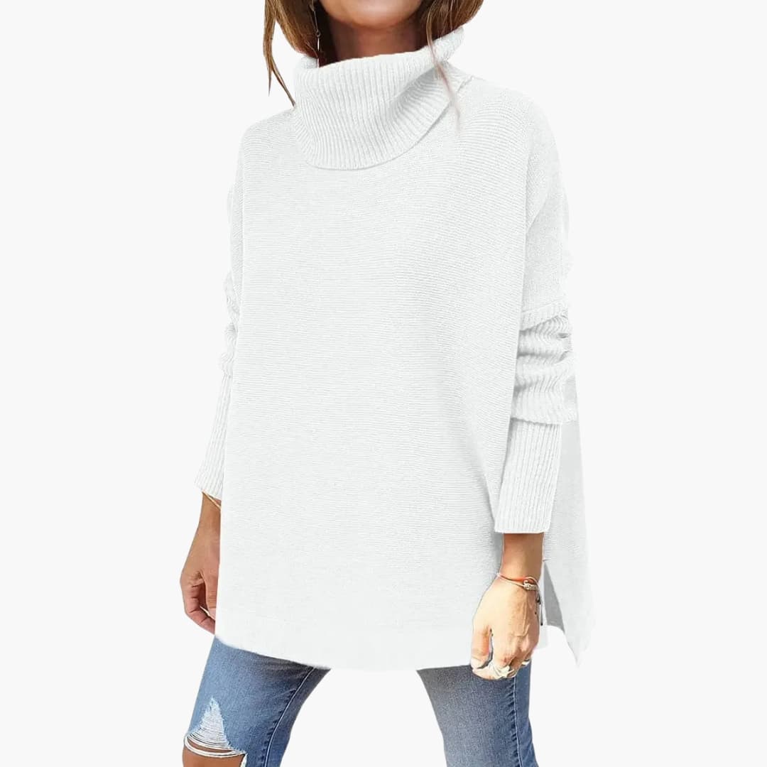 Oversized Turtleneck Knit Sweater for Women