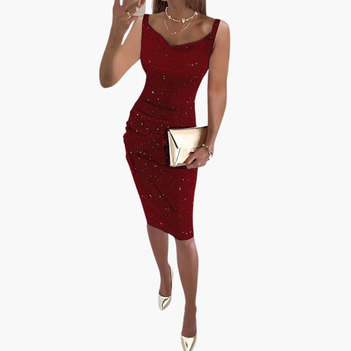 Sequin Sleeveless Midi Dress for Women