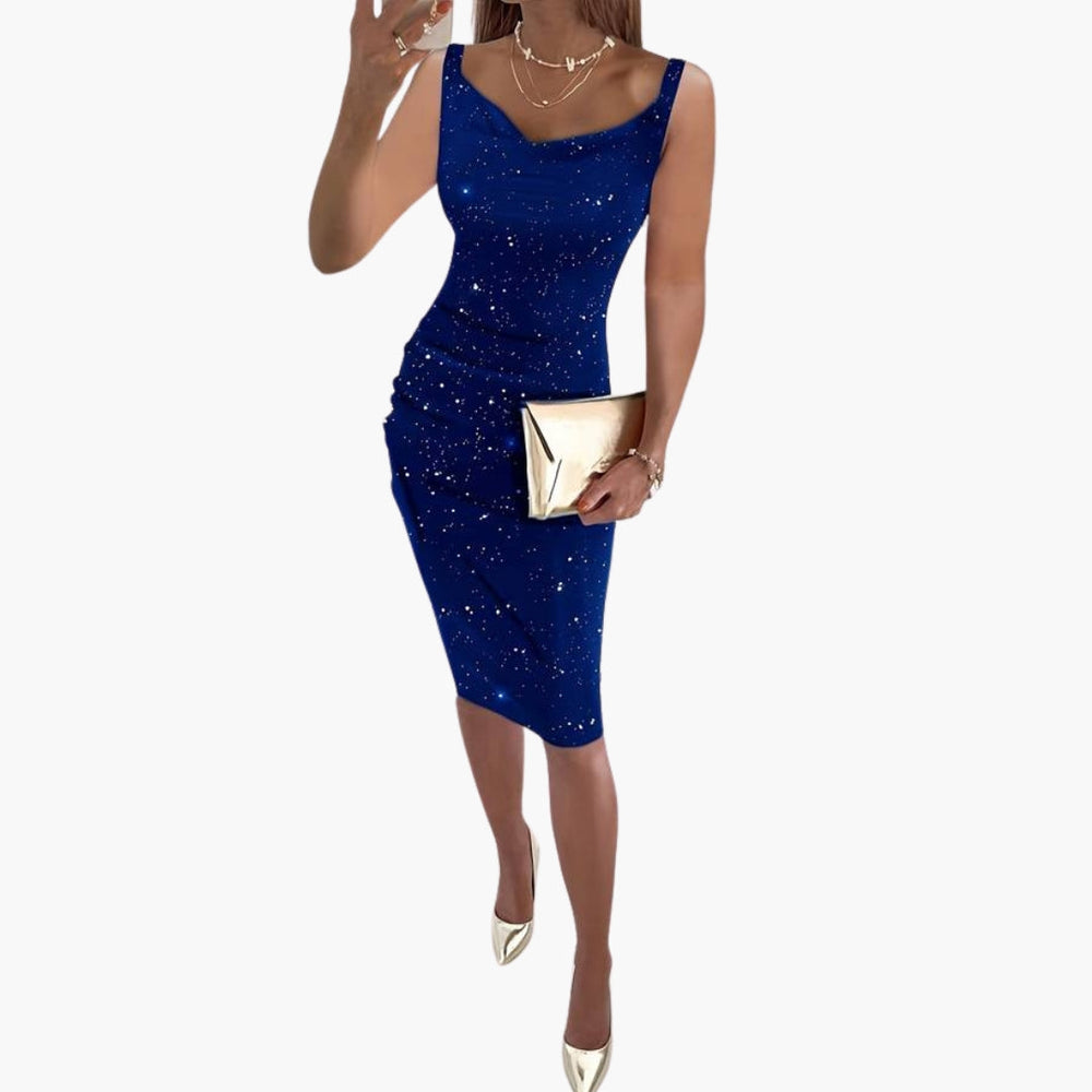 Sequin Sleeveless Midi Dress for Women