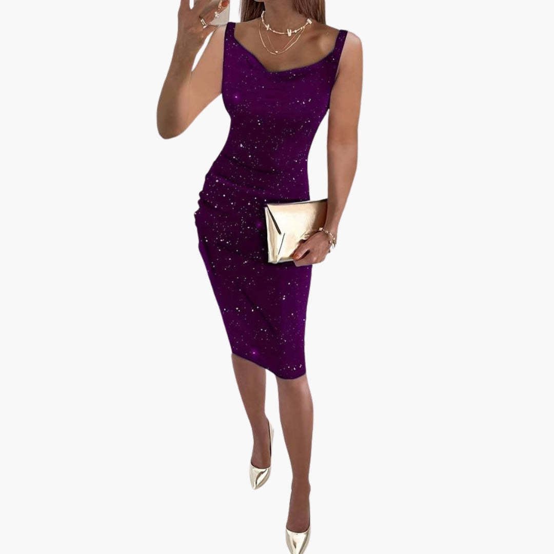 Sequin Sleeveless Midi Dress for Women