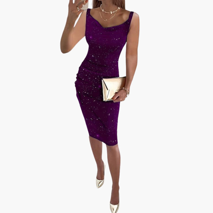 Sequin Sleeveless Midi Dress for Women