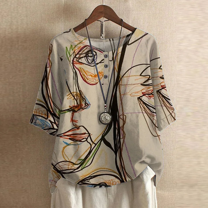 Printed Bohemian Blouse for Women