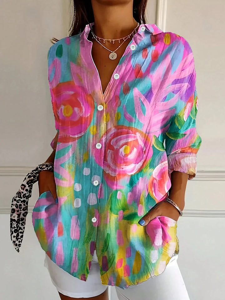 Printed Relaxed Blouse for Women