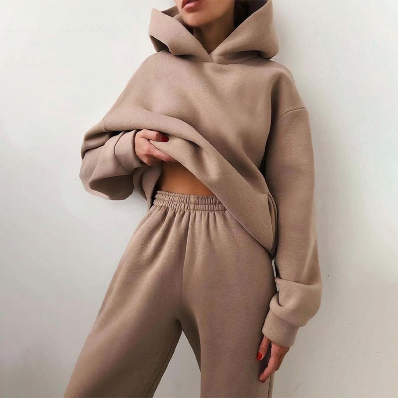 Oversized Hoodie and Jogger Set for Women