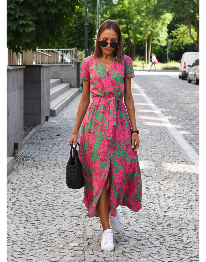 Elegant Summer Maxi Dress in Jade Green