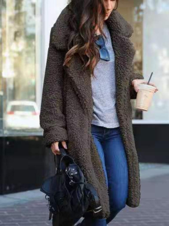 Long Fleece Teddy Coat for Women