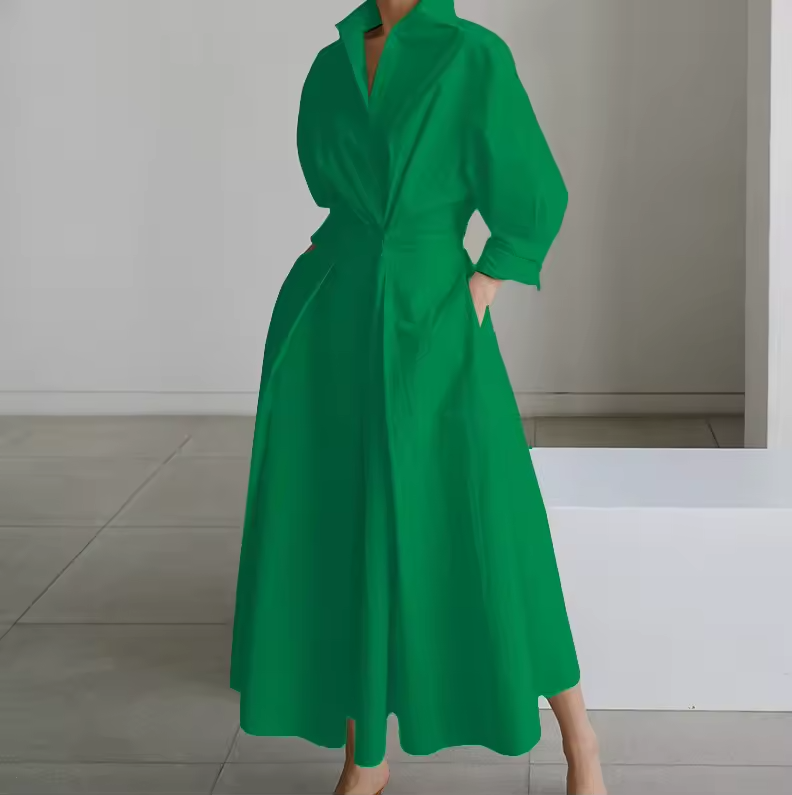 Button-Down Shirt Maxi Dress for Women