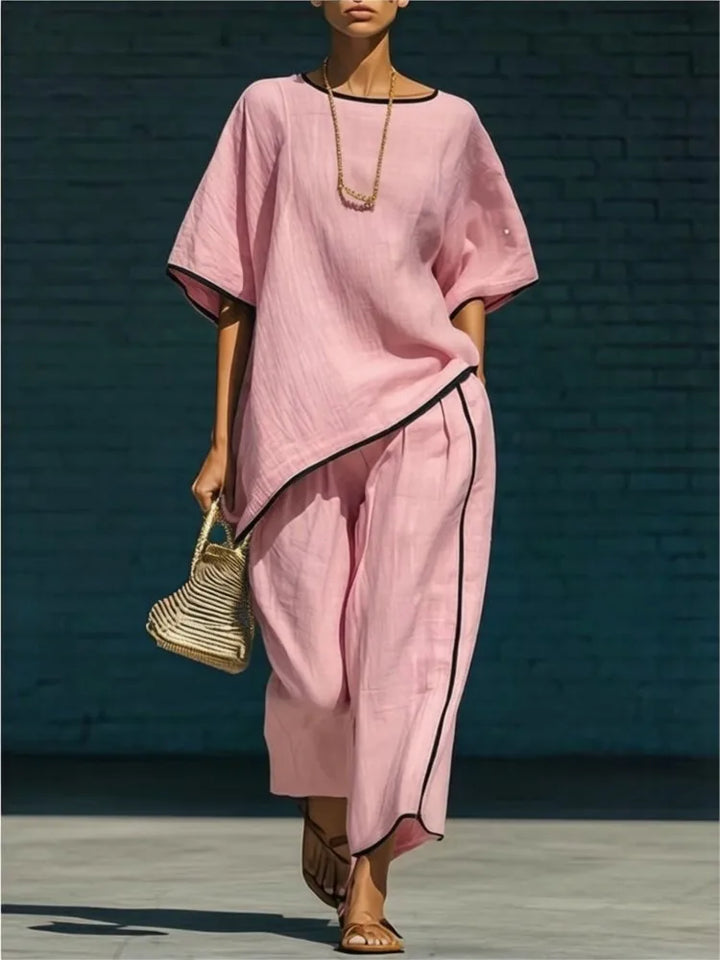 Wide-Leg Trouser and Top Set for Women