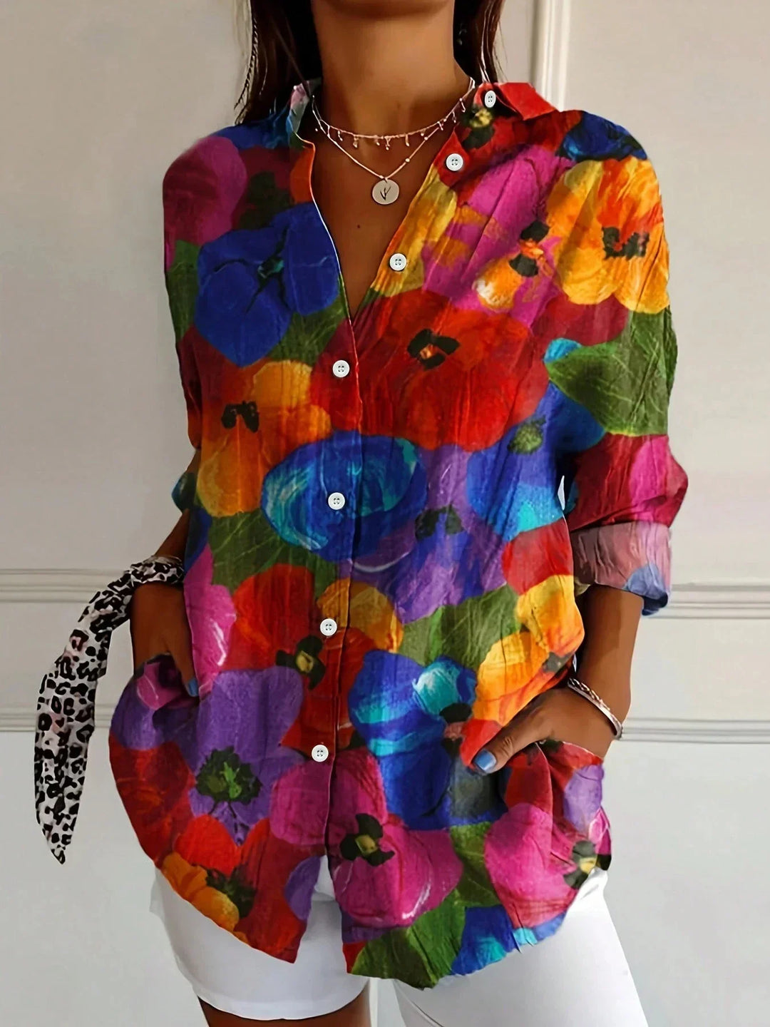 Printed Relaxed Blouse for Women