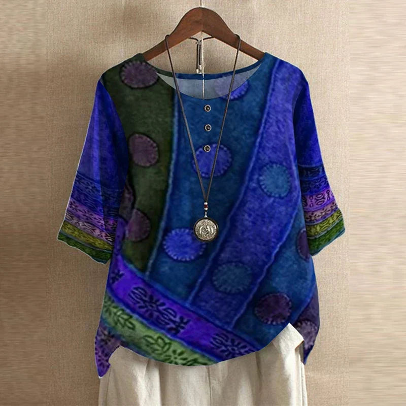 Printed Bohemian Blouse for Women