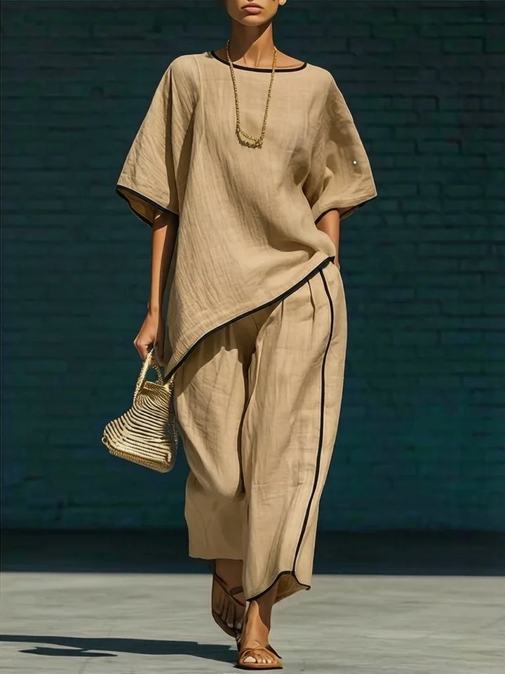 Wide-Leg Trouser and Top Set for Women