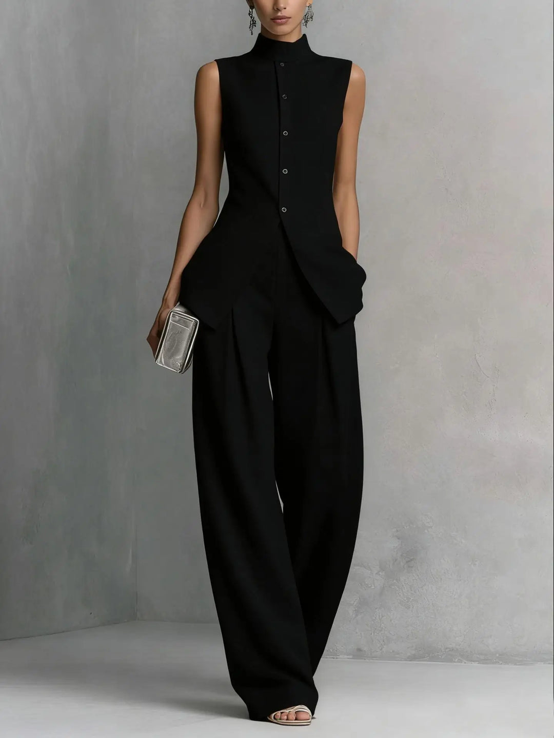 Sleeveless Wide-Leg Jumpsuit for Women