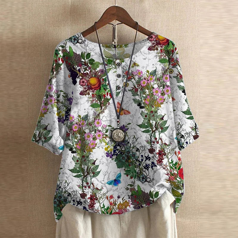 Printed Bohemian Blouse for Women
