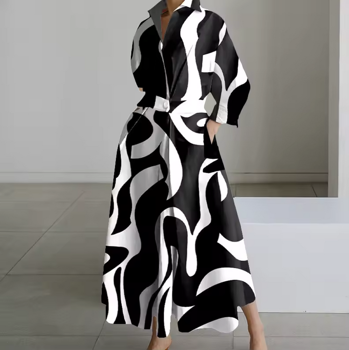 Button-Down Shirt Maxi Dress for Women