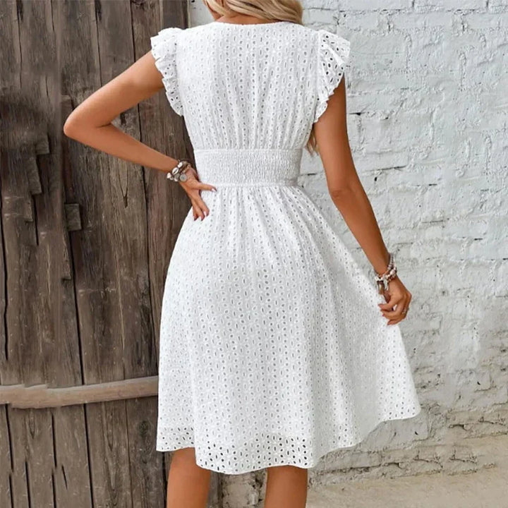 V Neck Ruffle Dress for Women