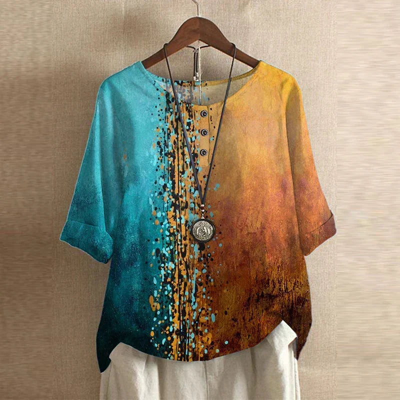 Printed Bohemian Blouse for Women