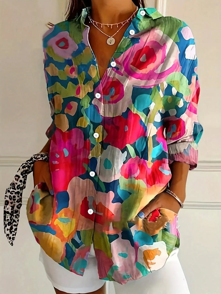 Printed Relaxed Blouse for Women