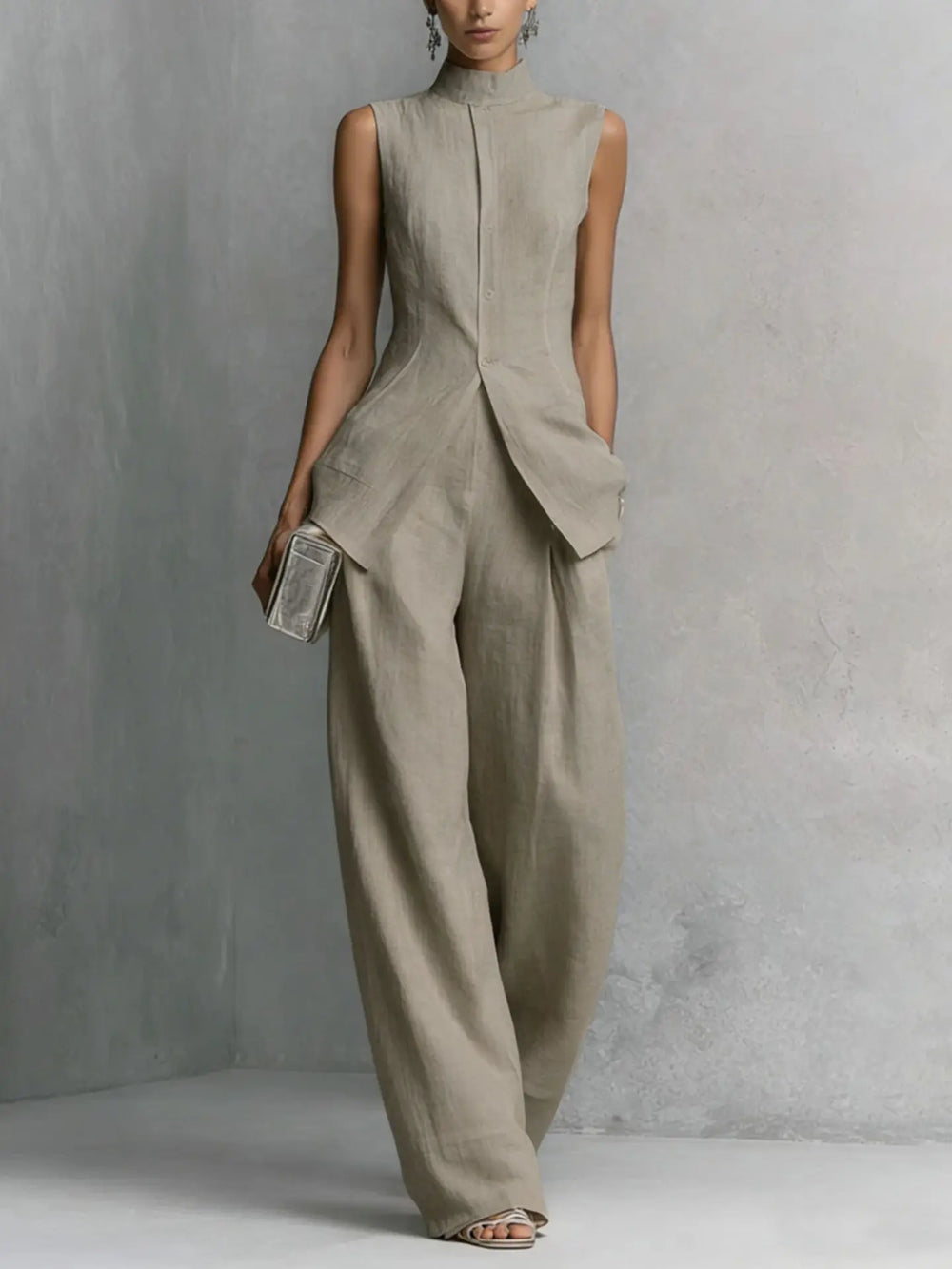 Sleeveless Wide-Leg Jumpsuit for Women