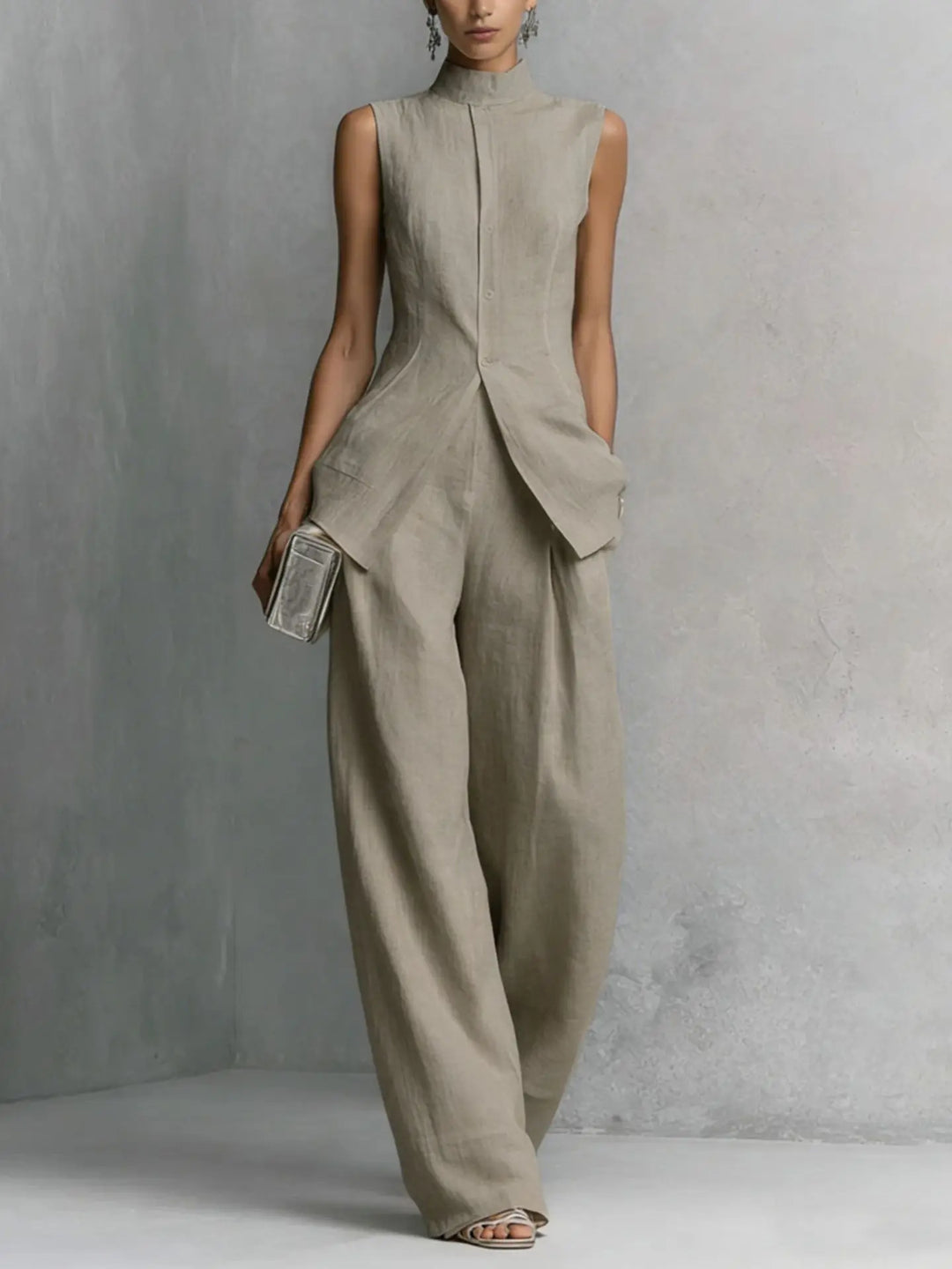 Sleeveless Wide-Leg Jumpsuit for Women