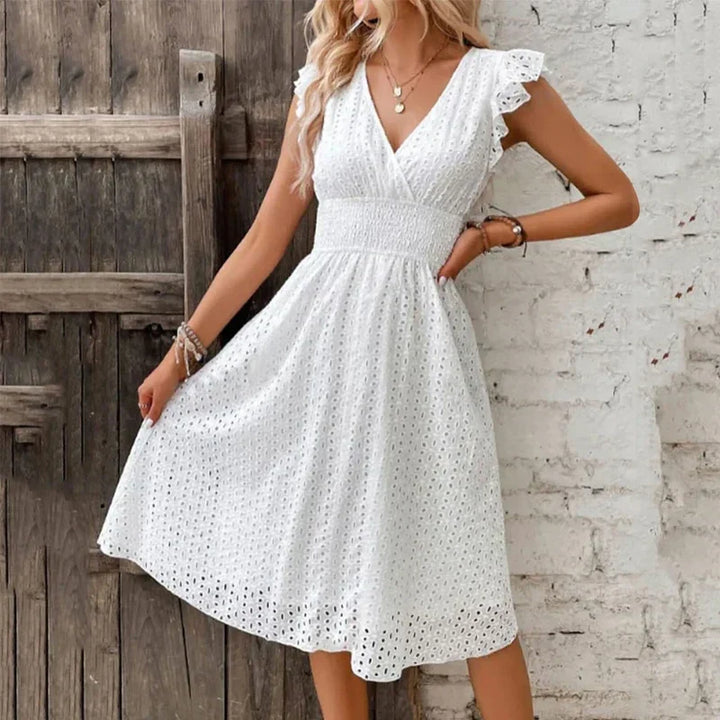 V Neck Ruffle Dress for Women
