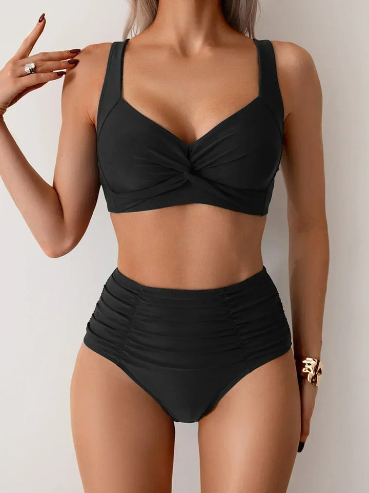 High Waisted Wrap Bikini Set for Women