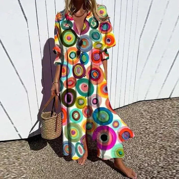 Printed Boho Maxi Dress for Women