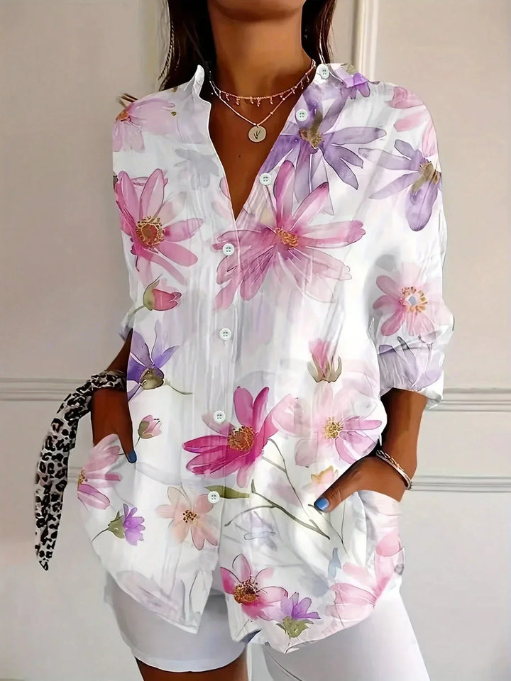 Printed Relaxed Blouse for Women