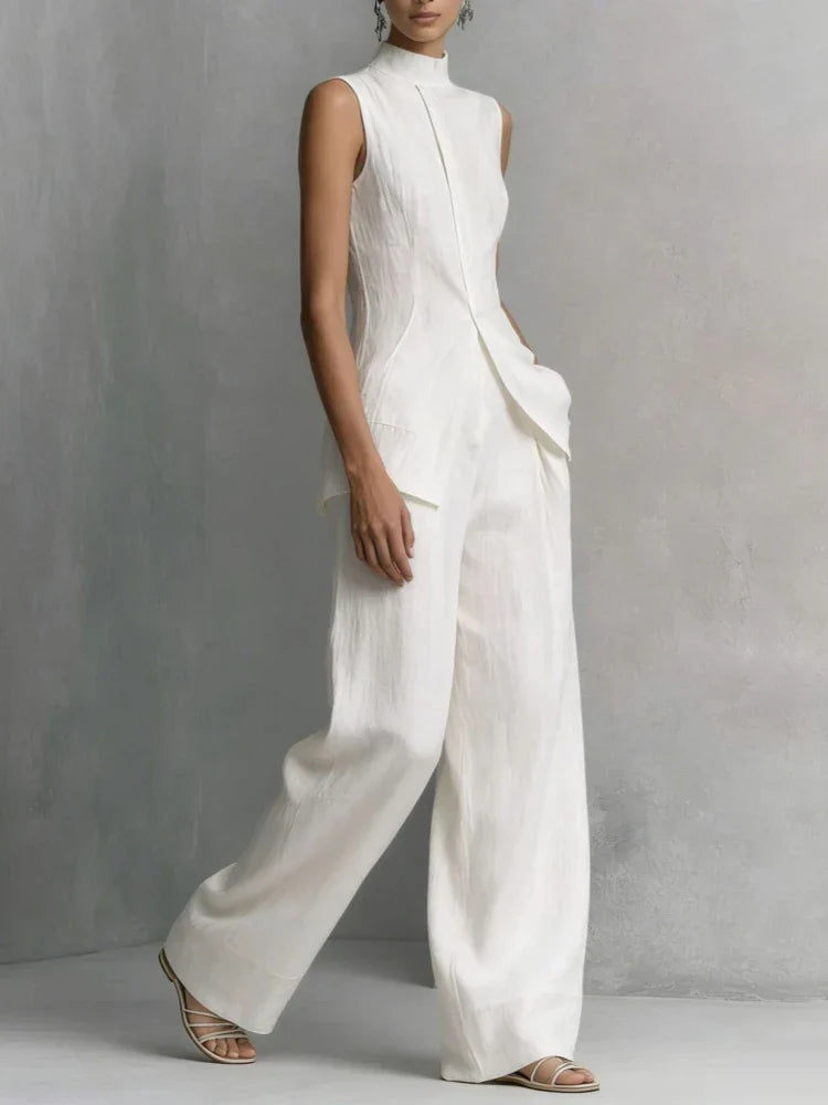 Sleeveless Wide-Leg Jumpsuit for Women