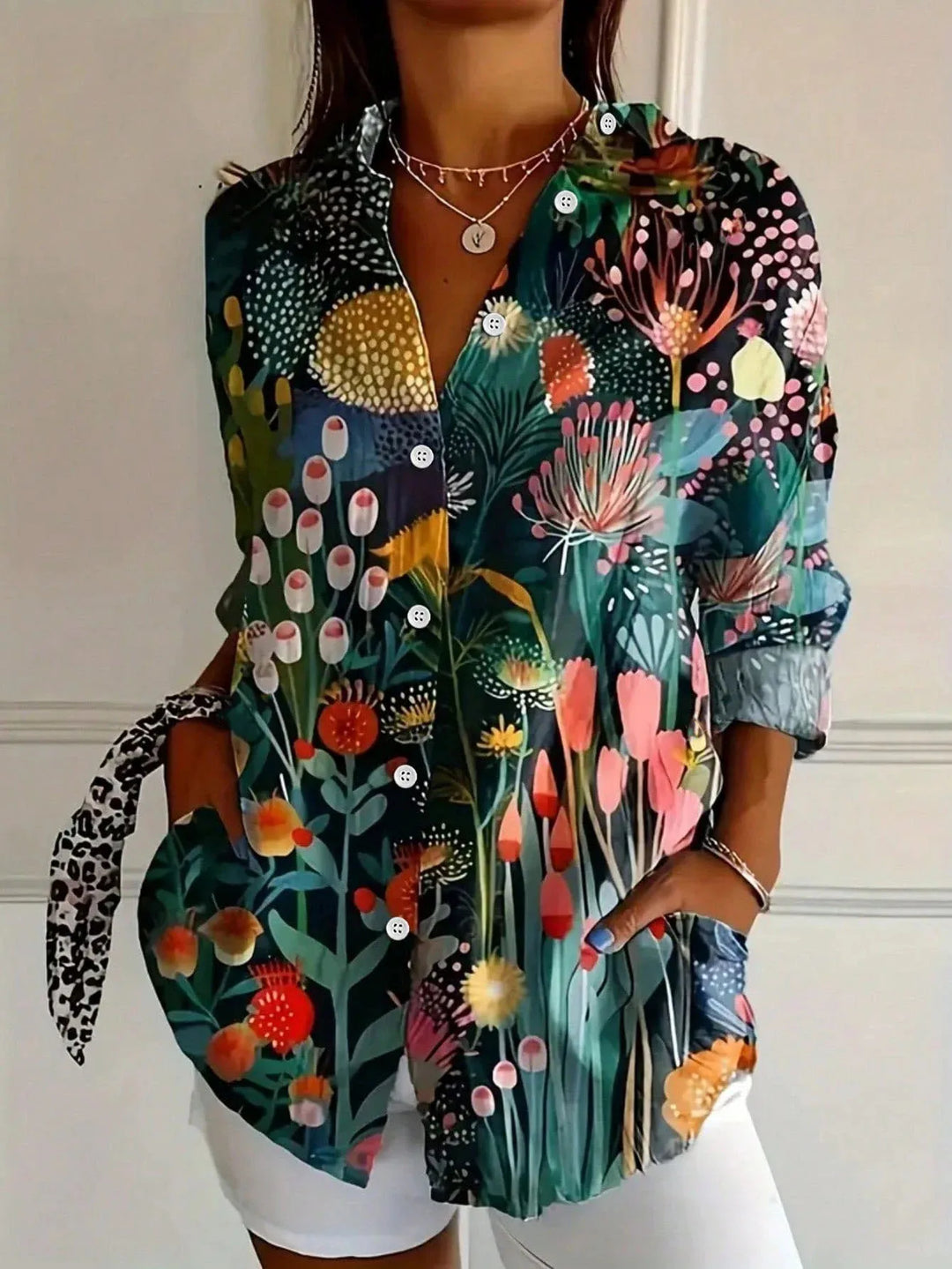Printed Relaxed Blouse for Women