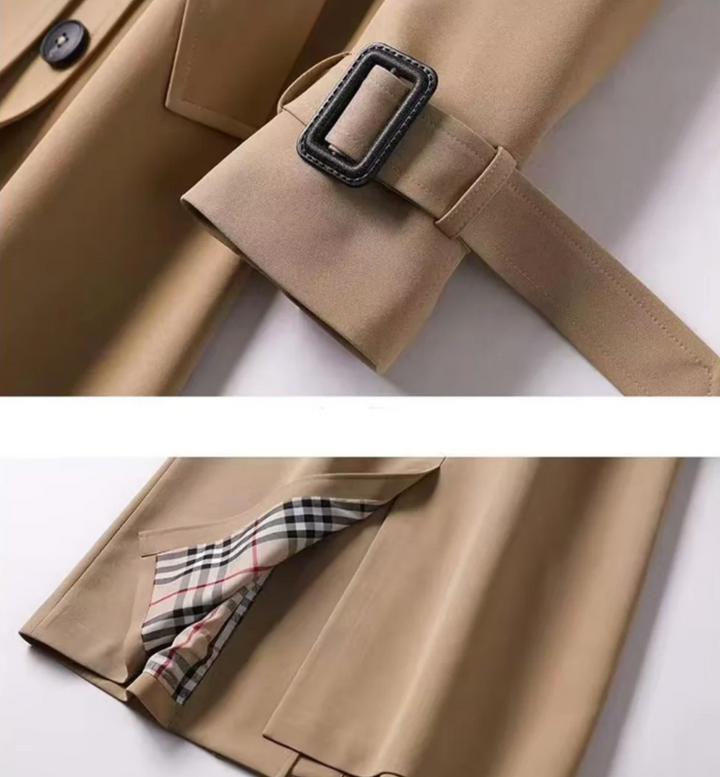 Belted Double-Breasted Trench Coat for Women
