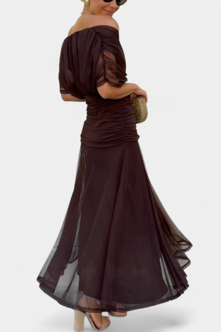 Off-Shoulder Midi Dress for Women