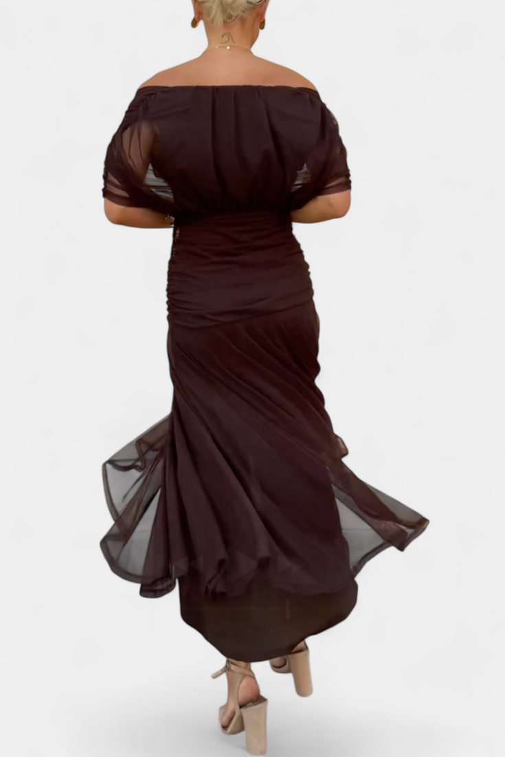 Off-Shoulder Midi Dress for Women