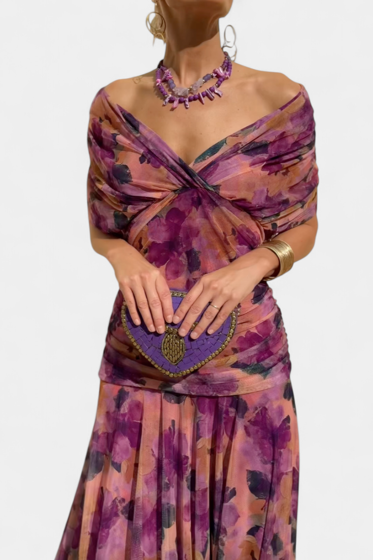 Off-Shoulder Midi Dress for Women