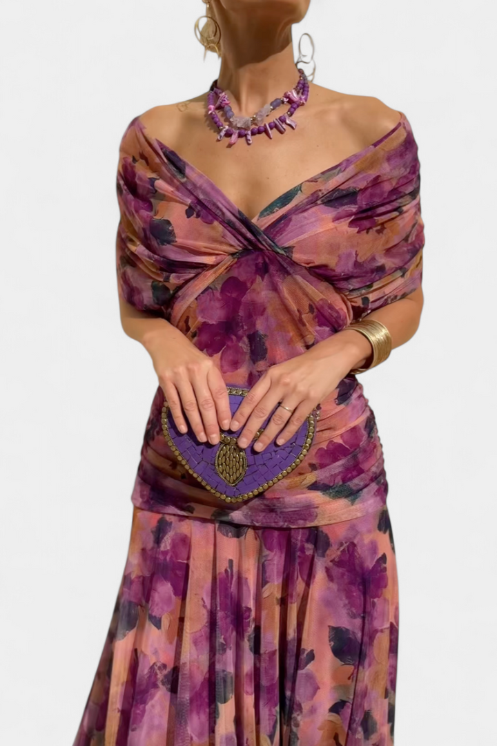 Off-Shoulder Midi Dress for Women